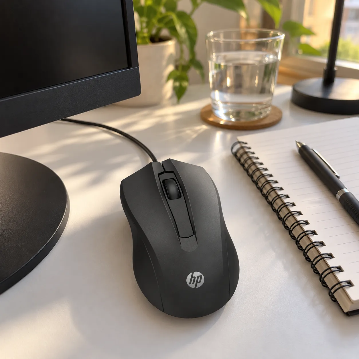 Mouse com fio HP 100 | ComparaDigital